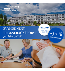 Zvýhodněné regenerační pobyty v Lázních Velichovky pro klienty OZP Zvýhodněné regenerační pobyty v Lázních Velichovky pro klienty OZP